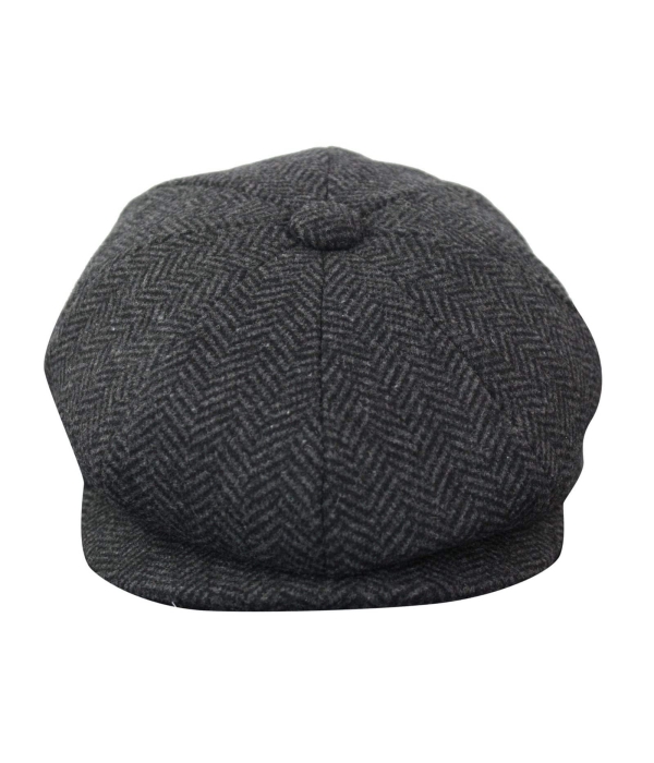 HT6316 - Mens Herringbone Tweed Peaky Blinders Hat