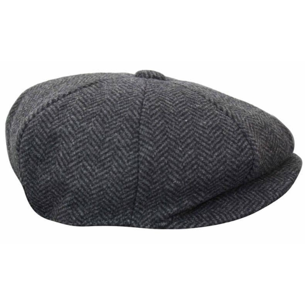 HT6316 - Mens Herringbone Tweed Peaky Blinders Hat