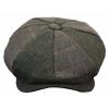 HT6325 - Mens Check Herringbone Tweed Mix Newsboy 8 Panel Hat