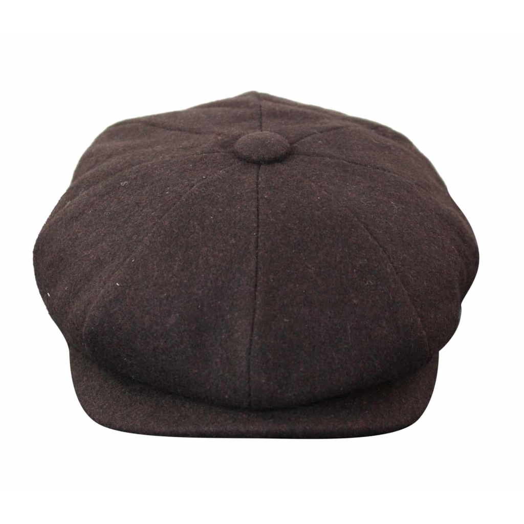 HT6363 - Mens Vintage Tweed Newsboy Peaky Blinders Cap - Brown/Wine ...