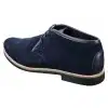 Elong K16 Mens Suede Low Ankle Chelsea Boots Laced Dessert Chukka Shoes Leather Inner Navy