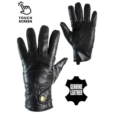 KK IMG 6060 Mens Real Leather Winter Gloves Thermal Lined Warm Driving Gift Touch Screen