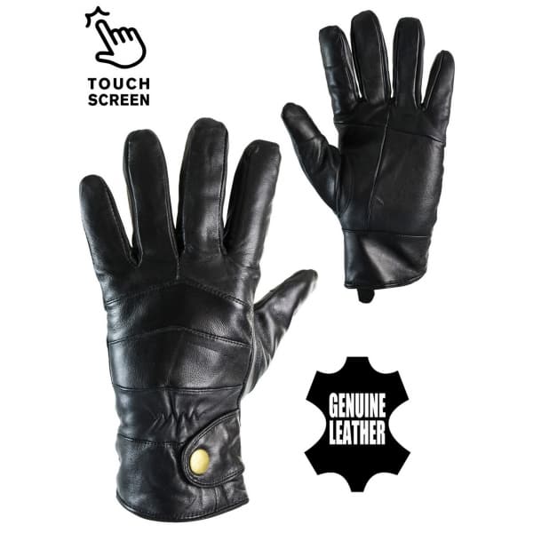 KK IMG 6060 Mens Real Leather Winter Gloves Thermal Lined Warm Driving Gift Touch Screen