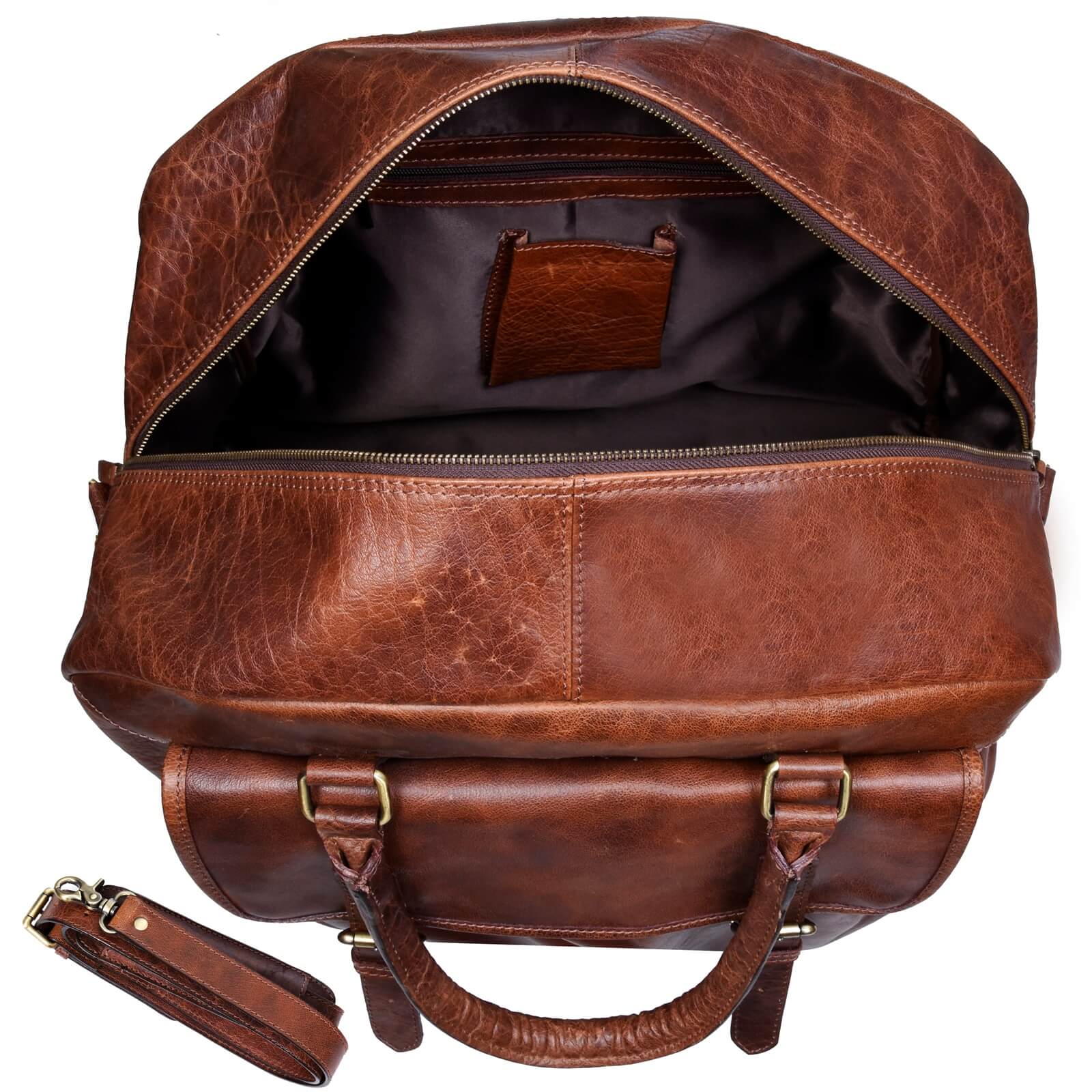 Mens Hand Crafted Timber Brown Carry On Bag | Happy Gentleman