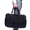 Genuine Leather Vintage Carry On Travel Bag - Black