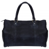Genuine Leather Vintage Carry On Travel Bag - Black