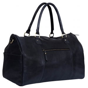 Genuine Leather Vintage Carry On Travel Bag – Black