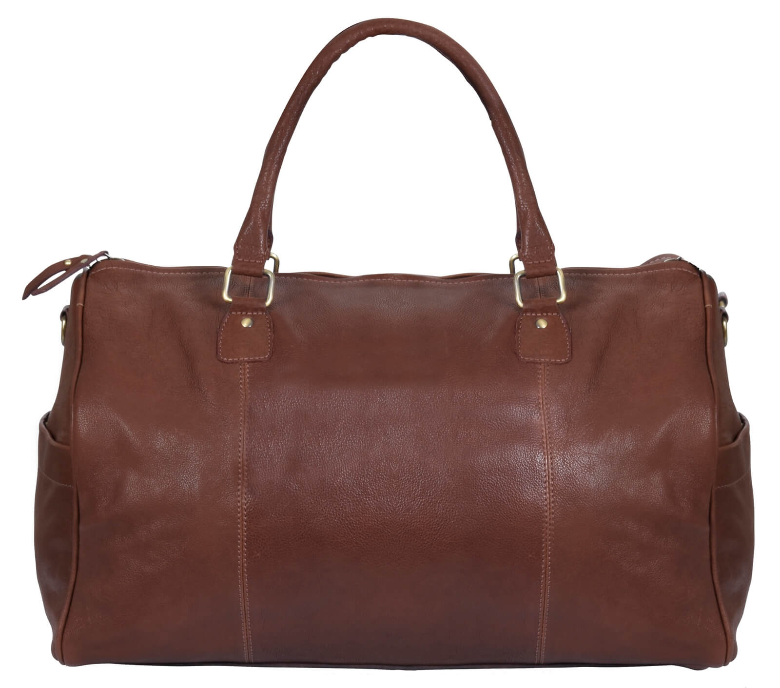 Genuine Leather Vintage Carry On Travel Bag - Tan | Happy Gentleman