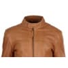 Real Leather Classic Biker Style Mens Jacket - Tan