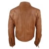 Real Leather Classic Biker Style Mens Jacket - Tan
