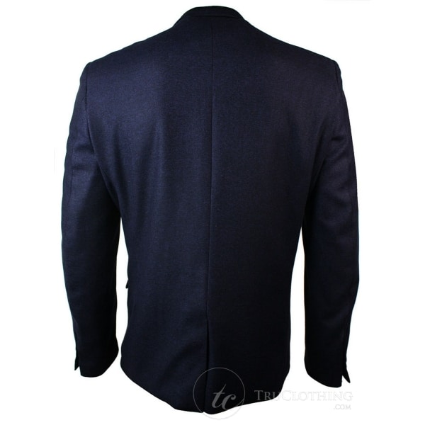 Mens Violet Herringbone Tweed Vintage Slim Fit Blazer Jacket Black Trim Smart Casual-Purple