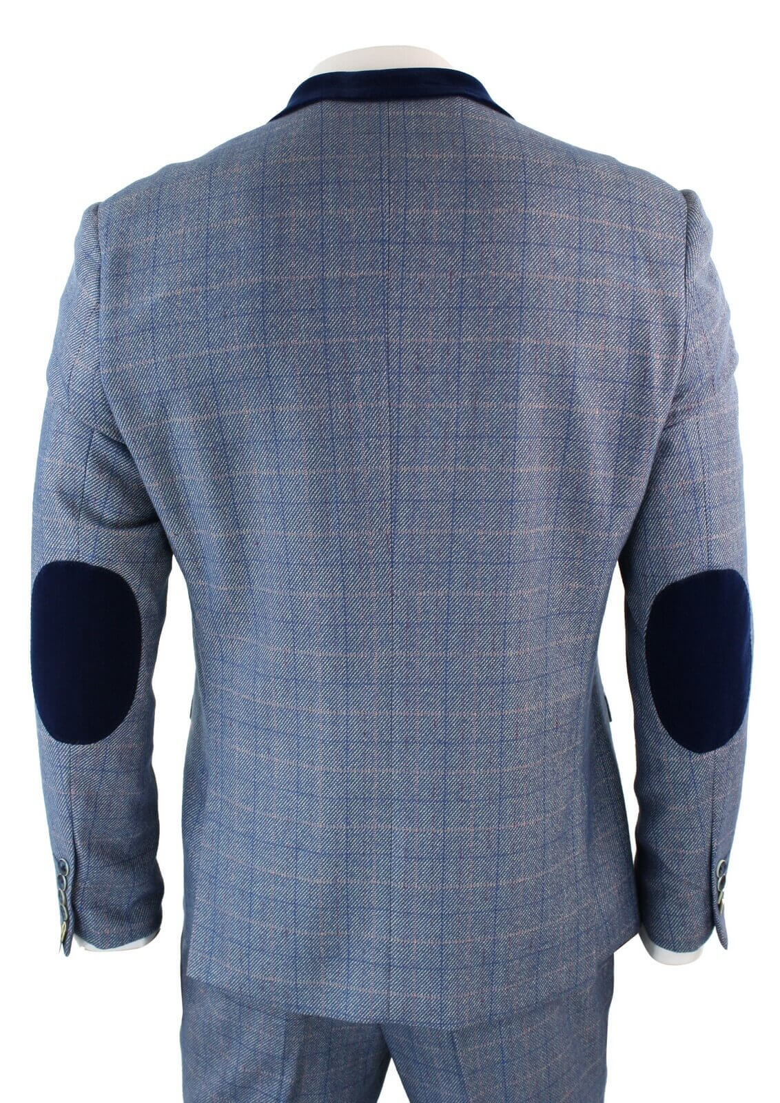 Jacket Hilton Blue Mens Marc Darcy Check Formal Tweed Blazer