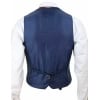 Men Blue Check Tweed Waistcoat - Cavani Carnegi