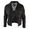 Real Leather Vintage Washed Brown Black Burgundy Blue Timber Biker Men's Jacket Cross Zip Retro Casual-Zulu Brown