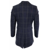 Men's 3/4 Wool Overcoat-Blue
