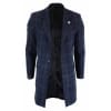 Men's 3/4 Wool Overcoat-Blue