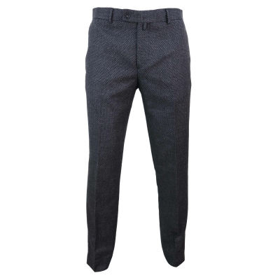 Schwarze Tweed-Vintage-Hose für Männer - STZ14