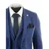 Men's Blue Herringbone 3 Piece Tweeed Suit - STZ11
