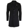 Men's Classic Wool Long Overcoat-Black