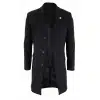 Men's Classic Wool Long Overcoat-Black