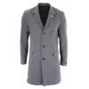 Men's Classic Wool Long Overcoat-Grey