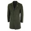 Men's Classic Wool Long Overcoat-Olive Green