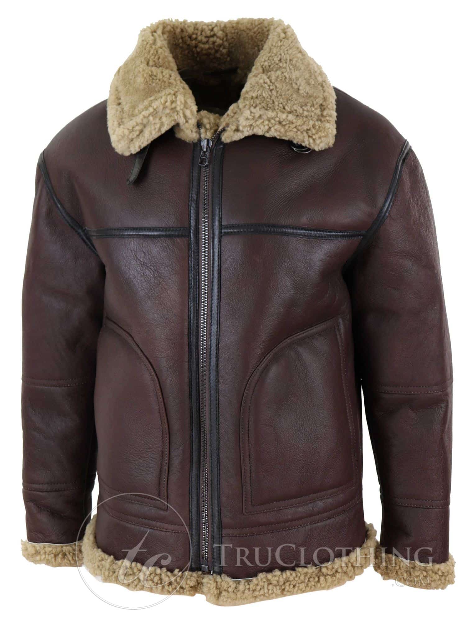 Men's Shearling Sheepskin Flying Jacket: Buy Online - Happy Gentleman
