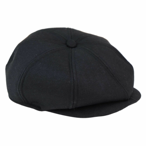 Mens 8 Panel Peaky Blinders Hat - Black: Buy Online - Happy Gentleman