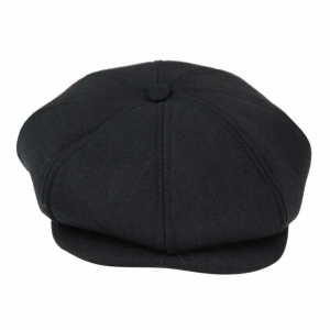 Mens 8 Panel Peaky Blinders Hat – Black