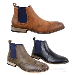 Mens Black or Brown Slip-on Chealse Boots – Cavani Hound