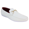 Mens Black Weave PU Leather Loafers