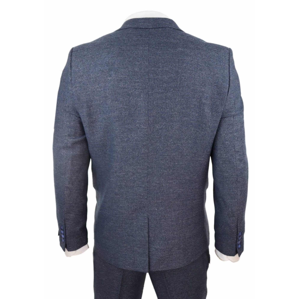 Mens Blue 3 Piece Suit with Double Breasted Waistcoat: Buy Online ...