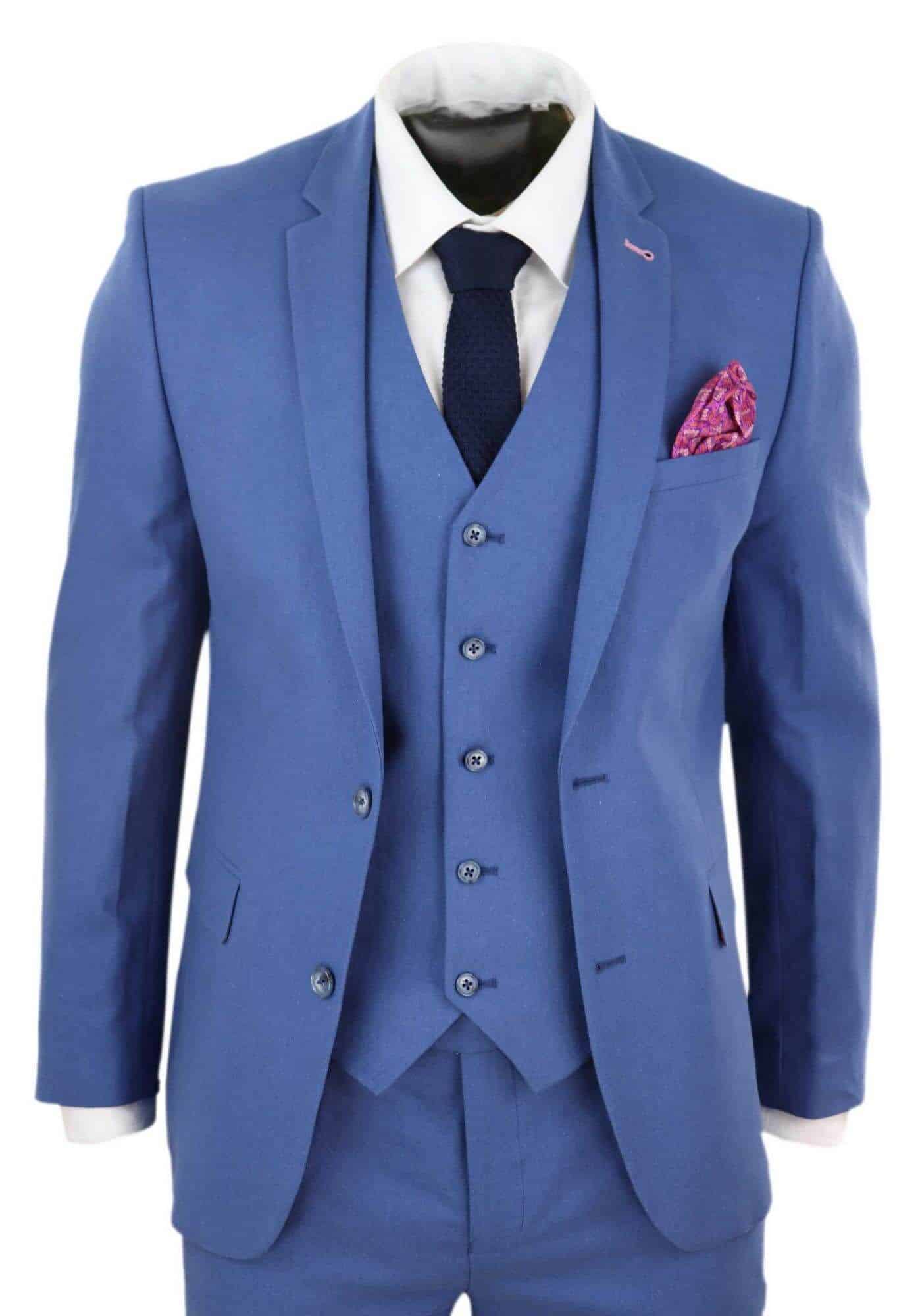 Mens Blue Light Summer Suit: Buy Online - Happy Gentleman