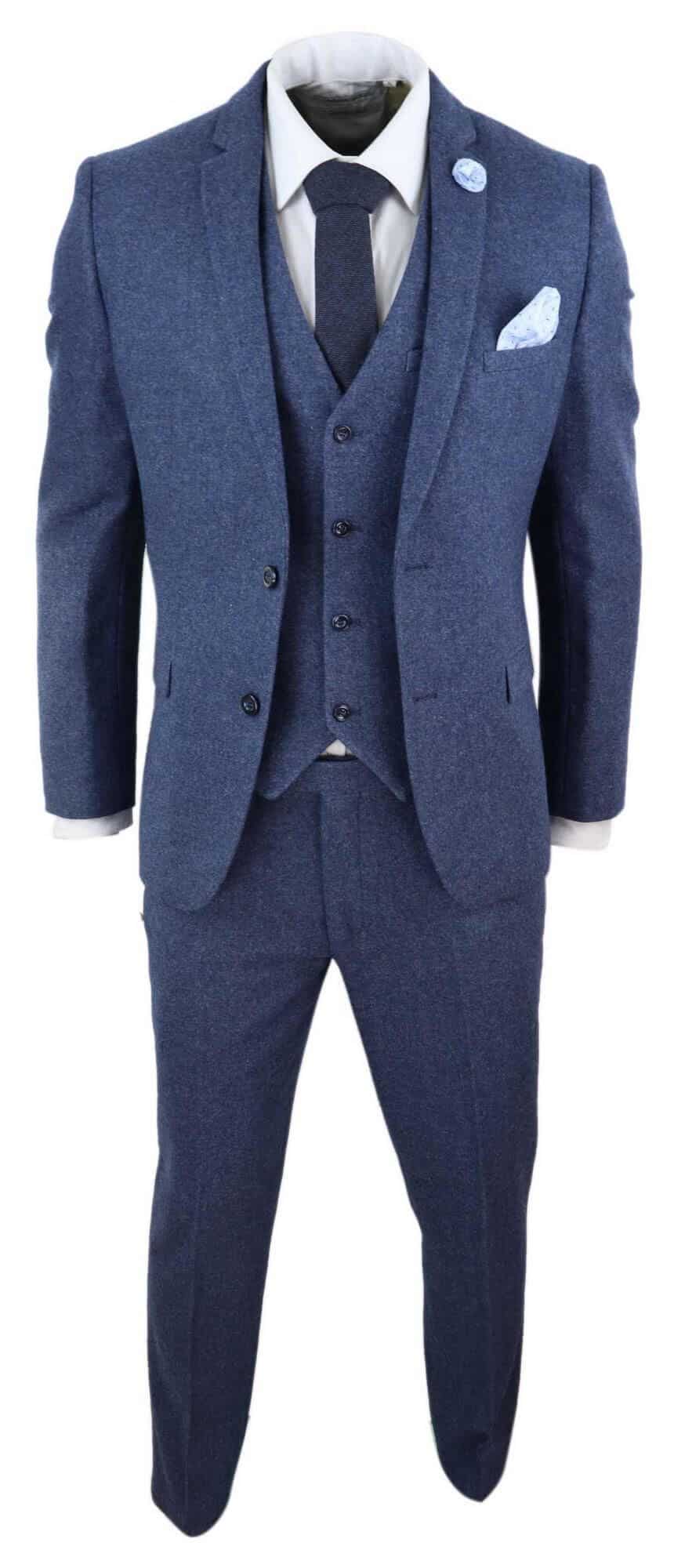 Mens Blue Vintage 3 Piece Suit | Happy Gentleman