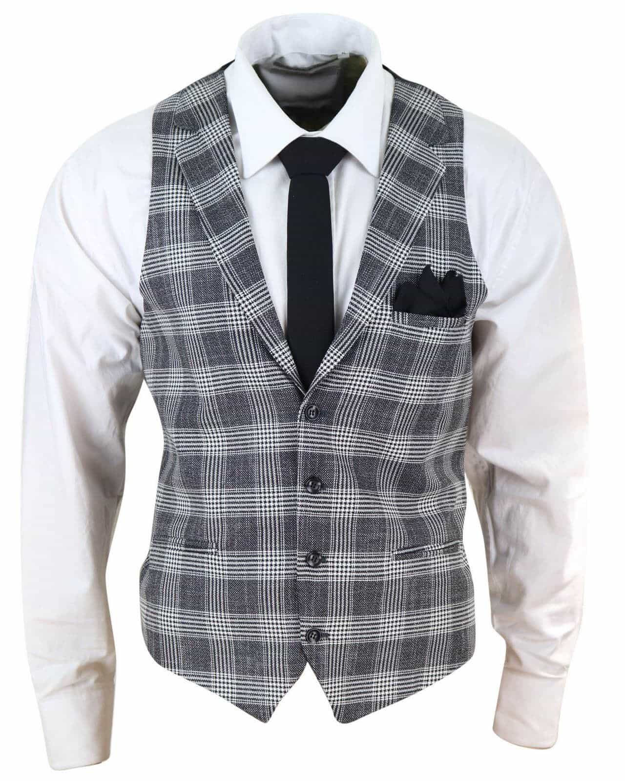 Mens Classic Check Pattern Waistcoat | Happy Gentleman
