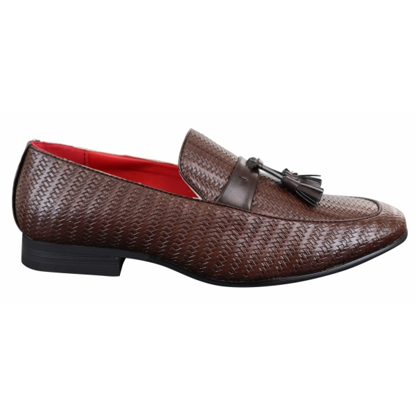 Mens Classic Tassel PU Leather Loafers