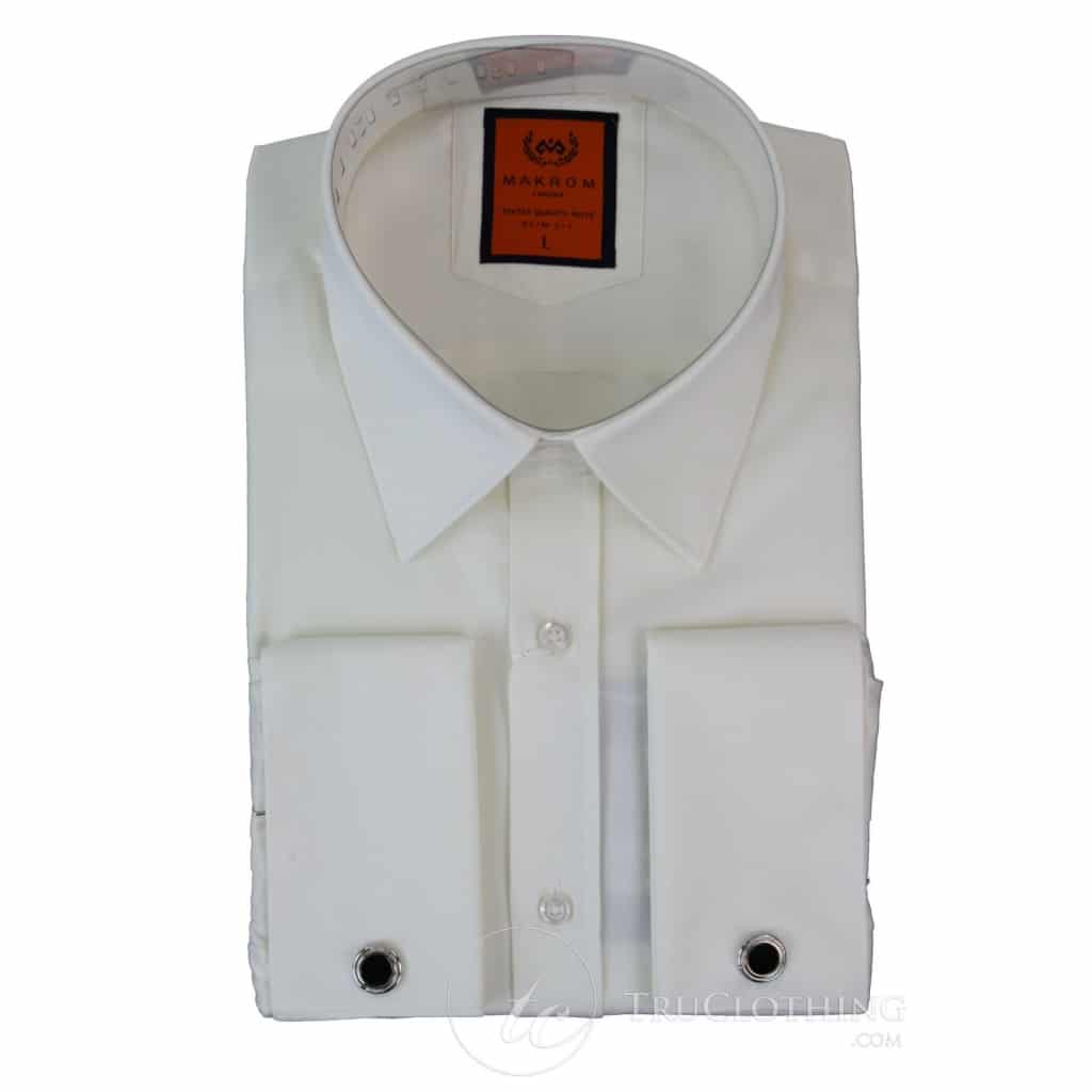 Mens Cotton Double Cuff Button Shirt Smart Casual Formal Italian ...