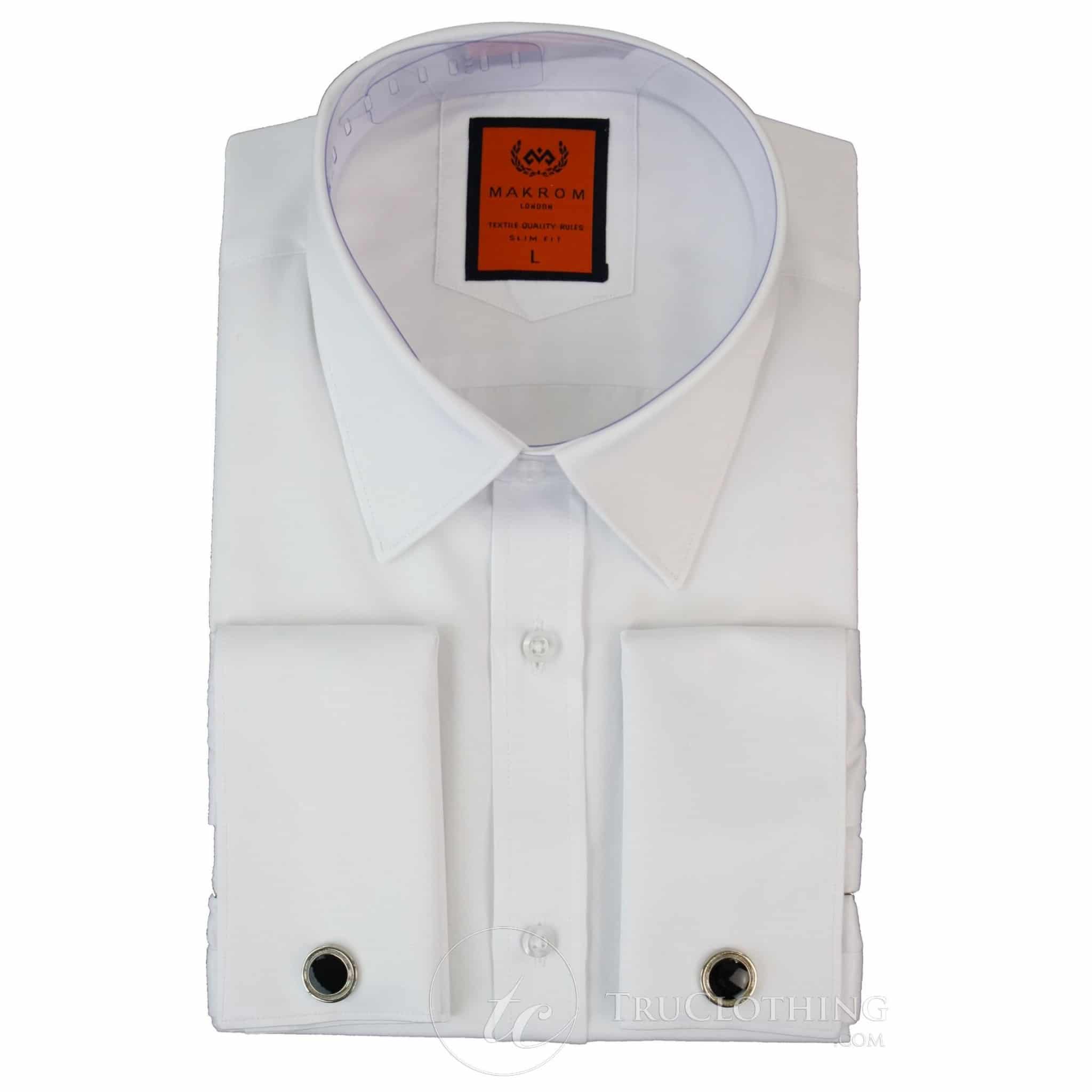 mens double cuff white shirt uk