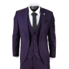 Mens Deep Purple 3 Piece Suit