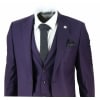Mens Deep Purple 3 Piece Suit