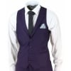 Mens Deep Purple 3 Piece Suit