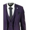 Mens Deep Purple 3 Piece Suit