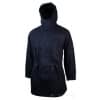 Mens Denim Overcoat Hooded Jeans Jacket Fleece Lined 3/4 Trench Duffle