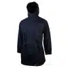 Mens Denim Overcoat Hooded Jeans Jacket Fleece Lined 3/4 Trench Duffle