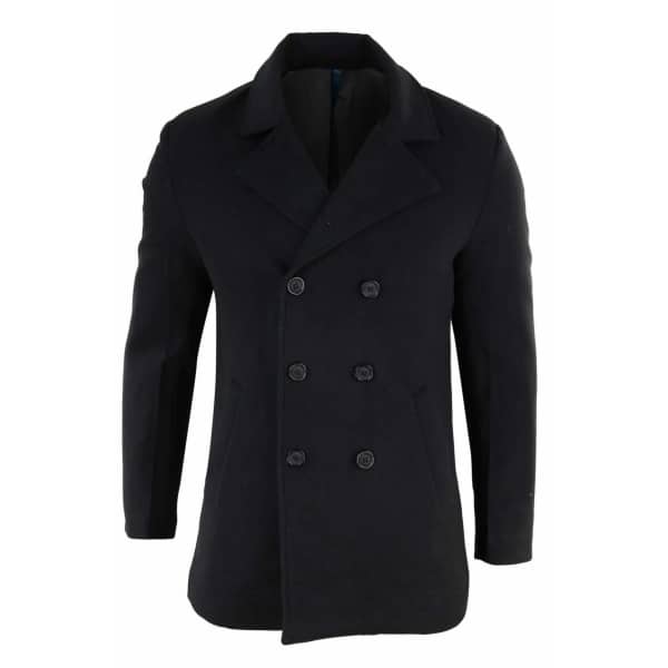 Men's Classic Wool Long Overcoat-Grey | Happy Gentleman