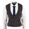 Mens Double Breasted Tweed Waistcoat