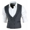 Mens Double Breasted Tweed Waistcoat