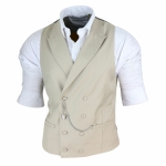 Mens Double Breasted Waistcoat with Chain - Cavani Lennox: Buy Online ...
