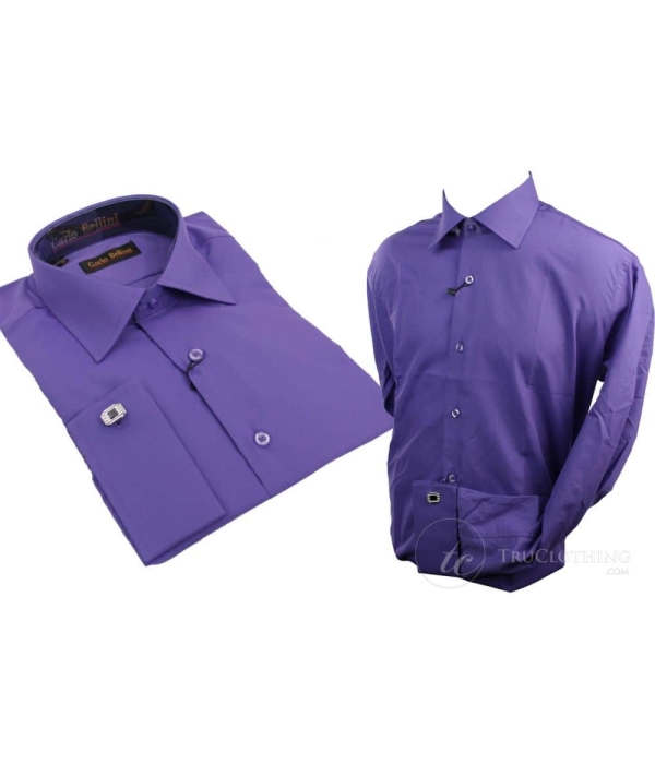 Mens Double Cuff Links Formal Dress Shirt Cotton Rich Regular Fit All Colours