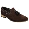 Mens Italian Slip On Driving Shoes Loafers Tassle Suede Leather Blue Black Brown